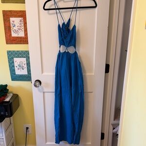 Zara Teal Smocked Dress